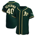 Choea Athletics #40 Luis Severino player Green Authentic Alternate Stitched Jersey