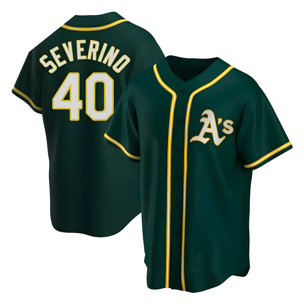 Choea Athletics #40 Luis Severino player Green Replica Alternate Stitched Jersey