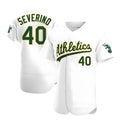 Choea Athletics #40 Luis Severino player White Authentic Home Stitched Jersey
