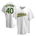Choea Athletics #40 Luis Severino player White Replica Home Stitched Jersey