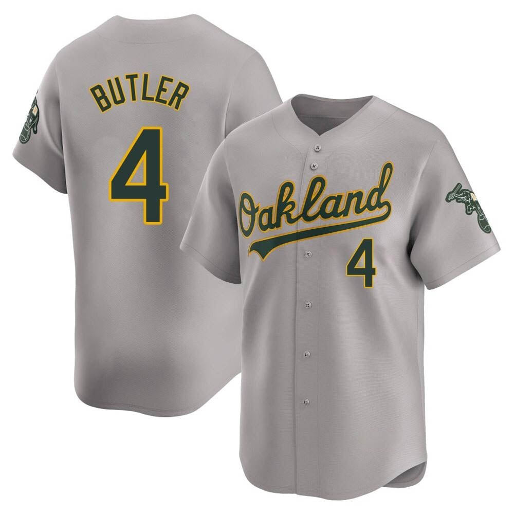 Choea Athletics #4 Lawrence Butler player Gray Limited Away Stitched Jersey