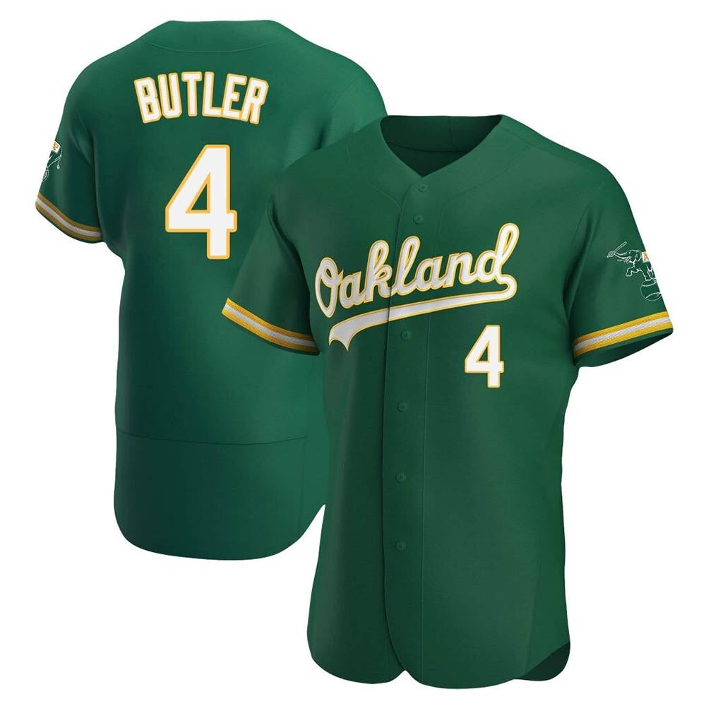 Choea Athletics #4 Lawrence Butler player Green Authentic Kelly Alternate Stitched Jersey
