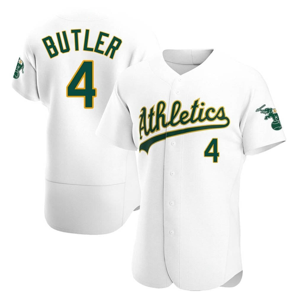 Choea Athletics #4 Lawrence Butler player White Authentic Home Stitched Jersey