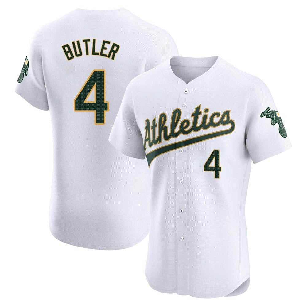Choea Athletics #4 Lawrence Butler player White Elite Home Stitched Jersey