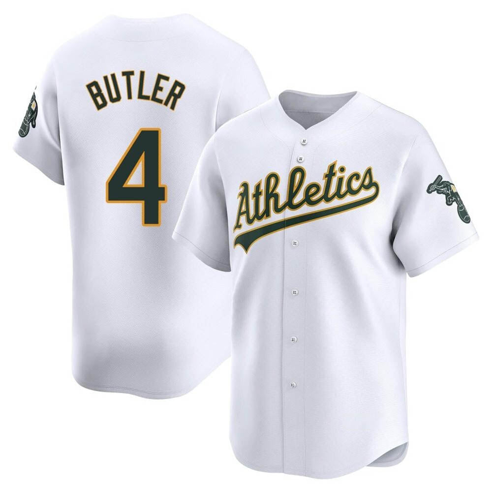 Choea Athletics #4 Lawrence Butler player White Limited Home Stitched Jersey