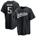 Choea Athletics #5 Jacob Wilson Black&White Replica Alternate Stitched Jersey