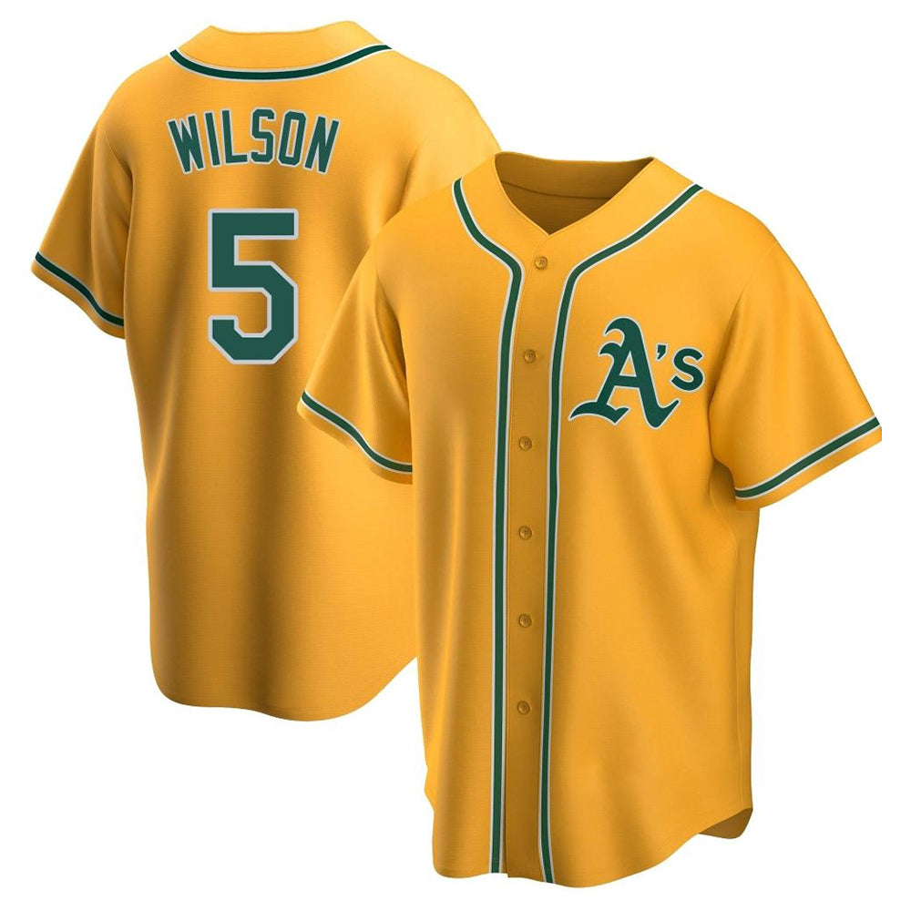 Choea Athletics #5 Jacob Wilson Gold Replica Alternate Stitched Jersey