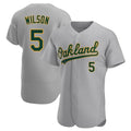 Choea Athletics #5 Jacob Wilson Gray Authentic Road Stitched Jersey