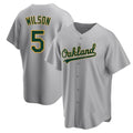 Choea Athletics #5 Jacob Wilson Gray Replica Road Stitched Jersey