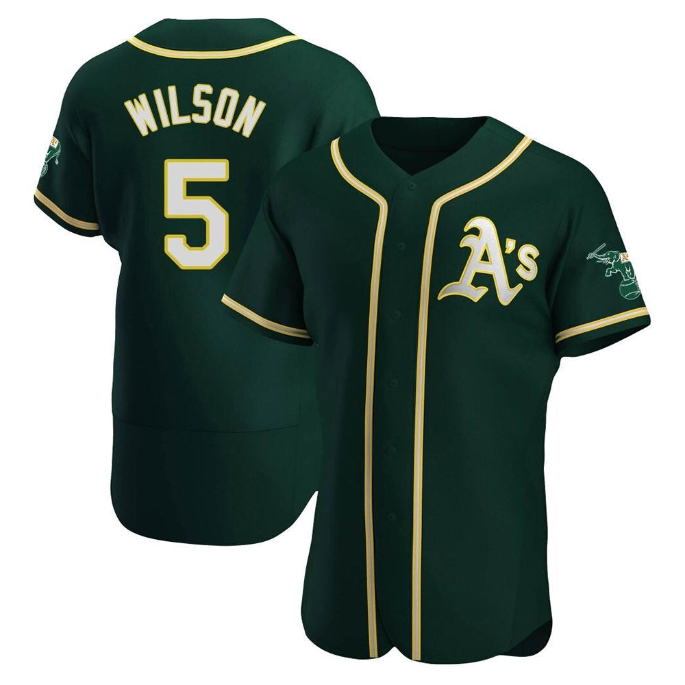Choea Athletics #5 Jacob Wilson Green Authentic Alternate Stitched Jersey