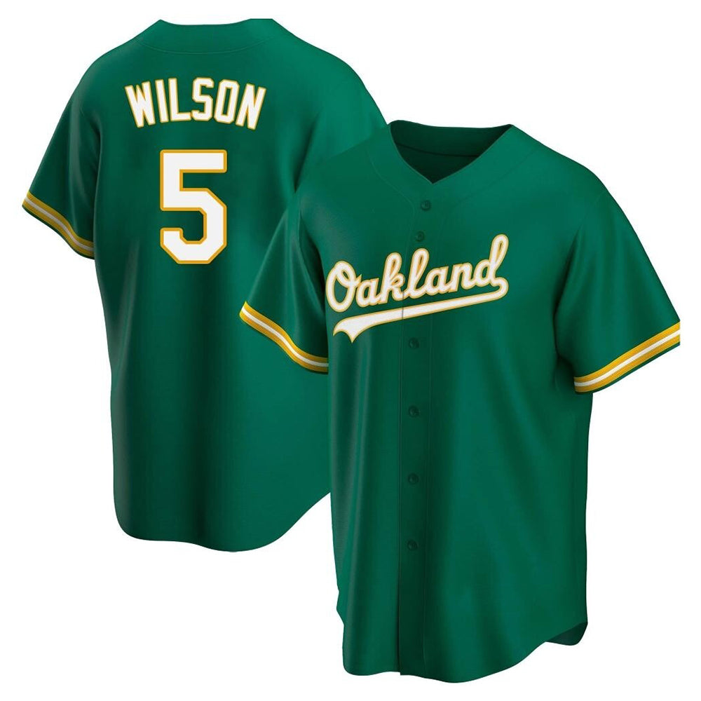 Choea Athletics #5 Jacob Wilson Green Kelly Alternate Stitched Jersey