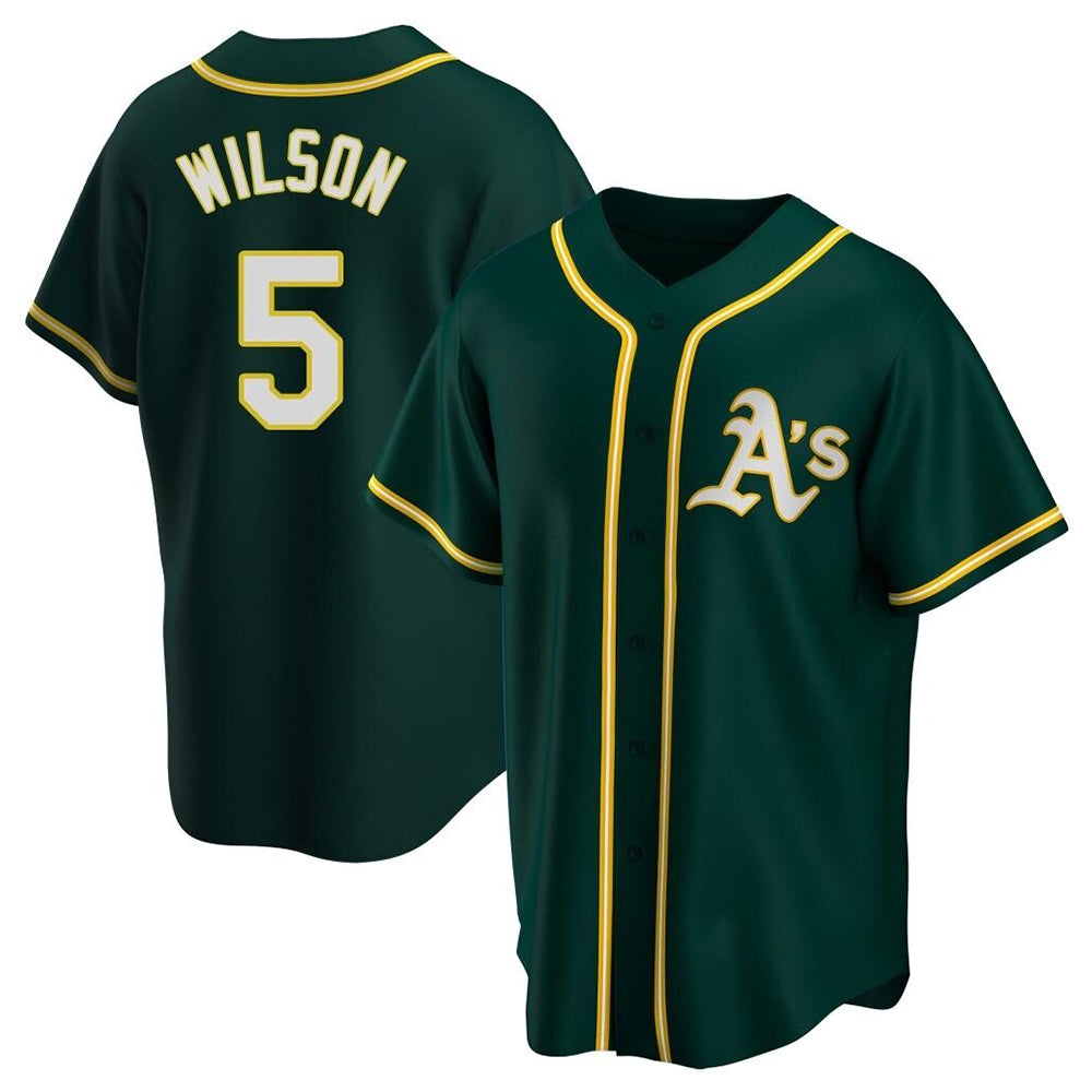 Choea Athletics #5 Jacob Wilson Green Replica Alternate Stitched Jersey