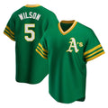 Choea Athletics #5 Jacob Wilson Green Replica Cooperstown Collection T shirt Stitched Jersey