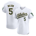 Choea Athletics #5 Jacob Wilson White Elite Home Stitched Jersey