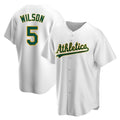 Choea Athletics #5 Jacob Wilson White Replica Home Stitched Jersey