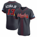 Choea A.Braves #13 Ronald Acuna Jr. Navy 2025 Speedway Classic Alternate Elite Player Personalized Jersey
