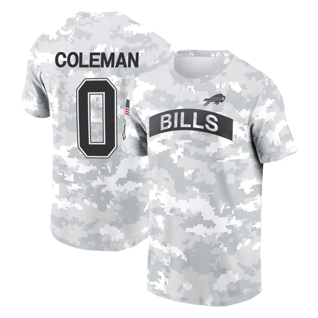Choea B.Bills #0 Keon Coleman Player Arctic Camo Salute to Service T-Shirt Hoodies Stitched Jerseys