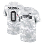 Choea B.Bills #0 Keon Coleman Player Arctic Camo Salute to Service T-Shirt Hoodies Stitched Jerseys
