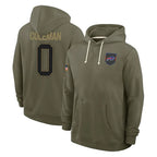 Choea B.Bills #0 Keon Coleman Player Olive Salute To Service Hoodies Game Stitched Jerseys