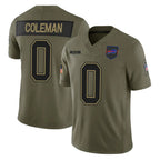 Choea B.Bills #0 Keon Coleman Player Olive Salute To Service Limited Game Stitched Jerseys