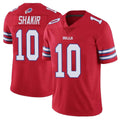 Choea B.Bills #10 Khalil Shakir Player Red Vapor Untouchable Limited Home Game Stitched Jerseys
