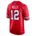 Choea B.Bills #12 Jim Kelly Player Red Home Game Stitched Jerseys