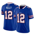 Choea B.Bills #12 Jim Kelly Player Royal Vapor F.U.S.E. Limited Home Game Stitched Jerseys