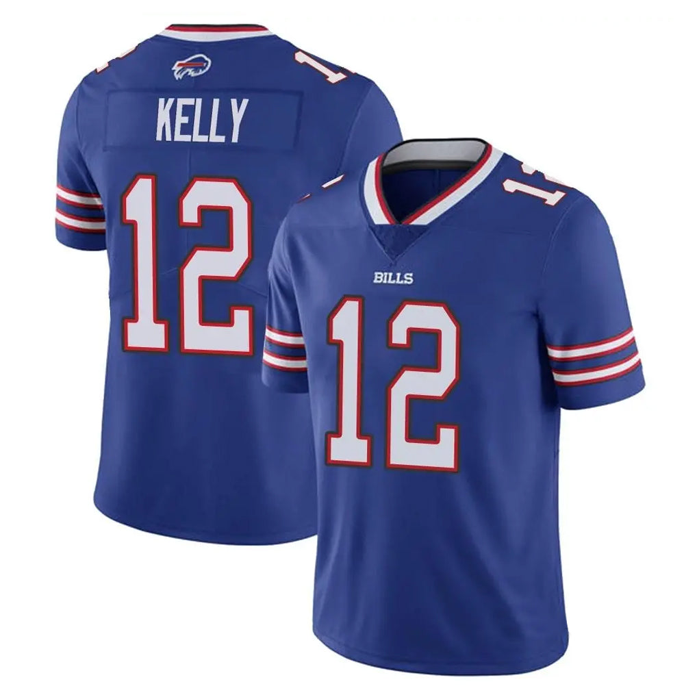 Choea B.Bills #12 Jim Kelly Player Royal Vapor Untouchable Limited Stitched Jerseys