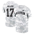 Choea B.Bills #17 Josh Allen Player Arctic Camo Salute to Service T-Shirt Hoodies Stitched Jerseys