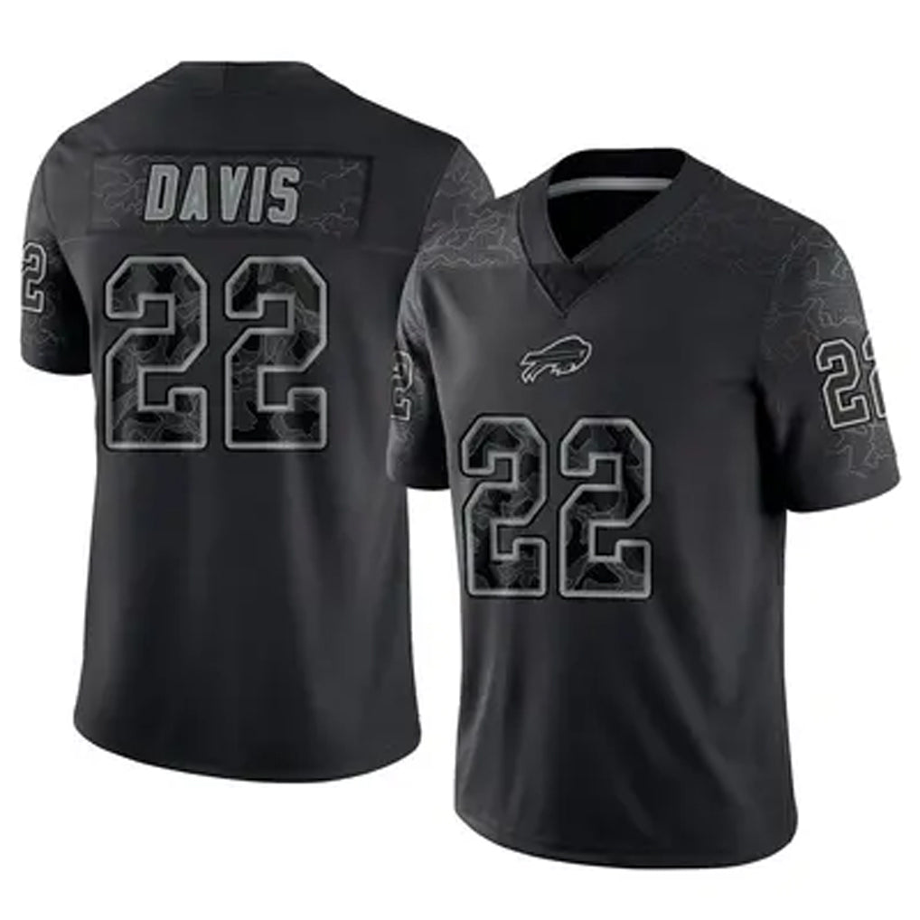 Choea B.Bills #22 Ray Davis Player Black RFLCTV Limited Stitched Jerseys
