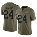 Choea B.Bills #24 Cole Bishop Player Olive Salute To Service Game Stitched Jerseys