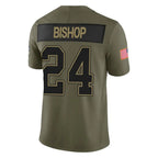 Choea B.Bills #24 Cole Bishop Player Olive Salute To Service Limited Home Game Stitched Jerseys