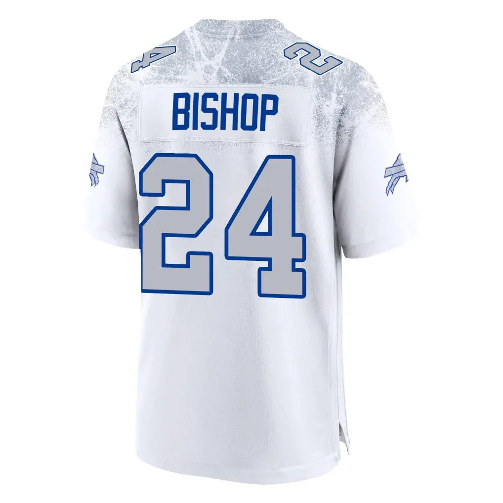 Choea B.Bills #24 Cole Bishop Player White Rivalries Collection Game Stitched Jerseys