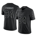 Choea B.Bills #34 Thurman Thomas Player Black RFLCTV Limited Stitched Jerseys