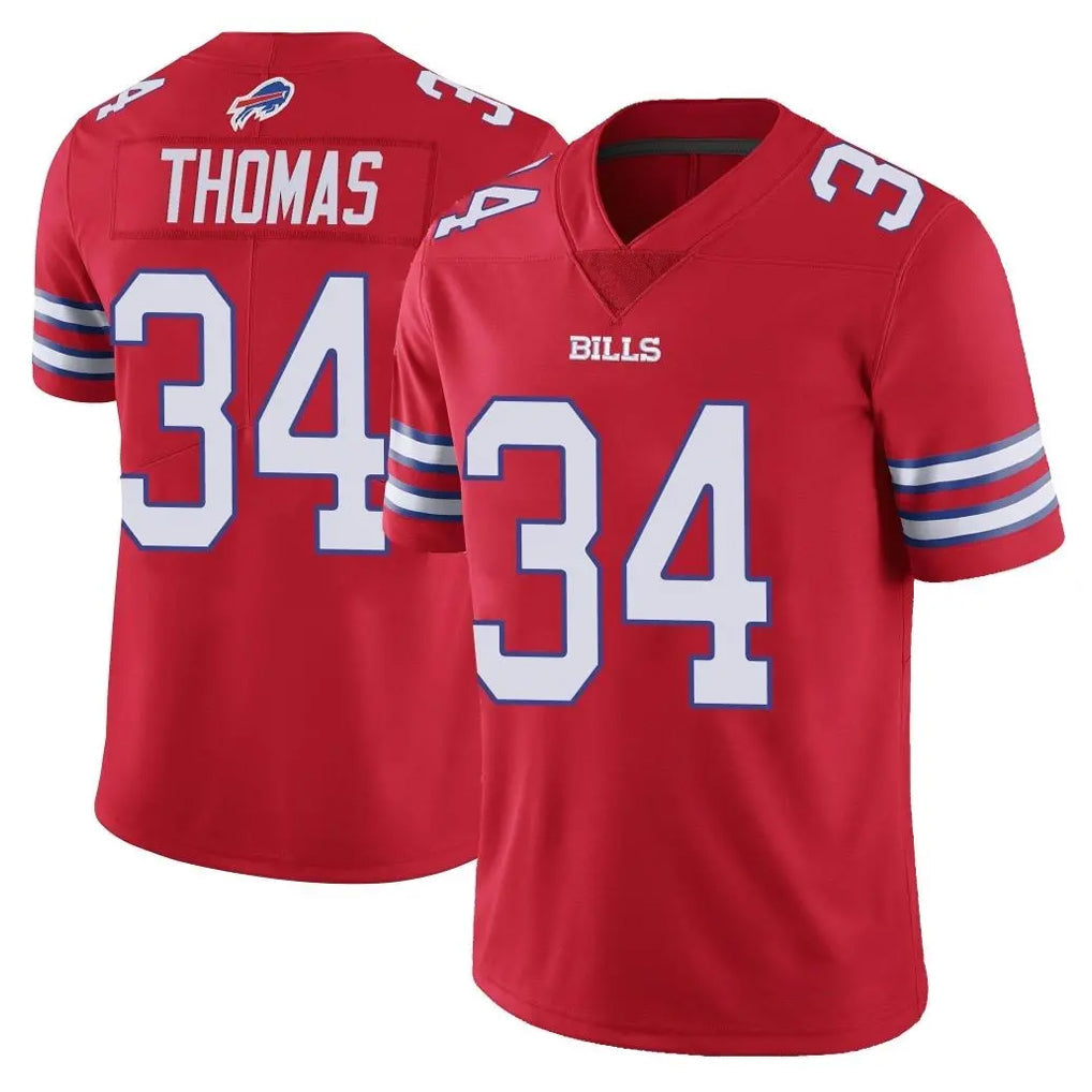 Choea B.Bills #34 Thurman Thomas Player Red Vapor Untouchable Limited Home Game Stitched Jerseys