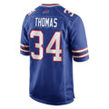 Choea B.Bills #34 Thurman Thomas Player Royal Home Game Stitched Jerseys