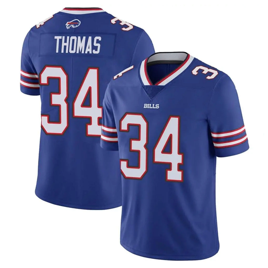 Choea B.Bills #34 Thurman Thomas Player Royal Vapor Untouchable Limited Stitched Jerseys