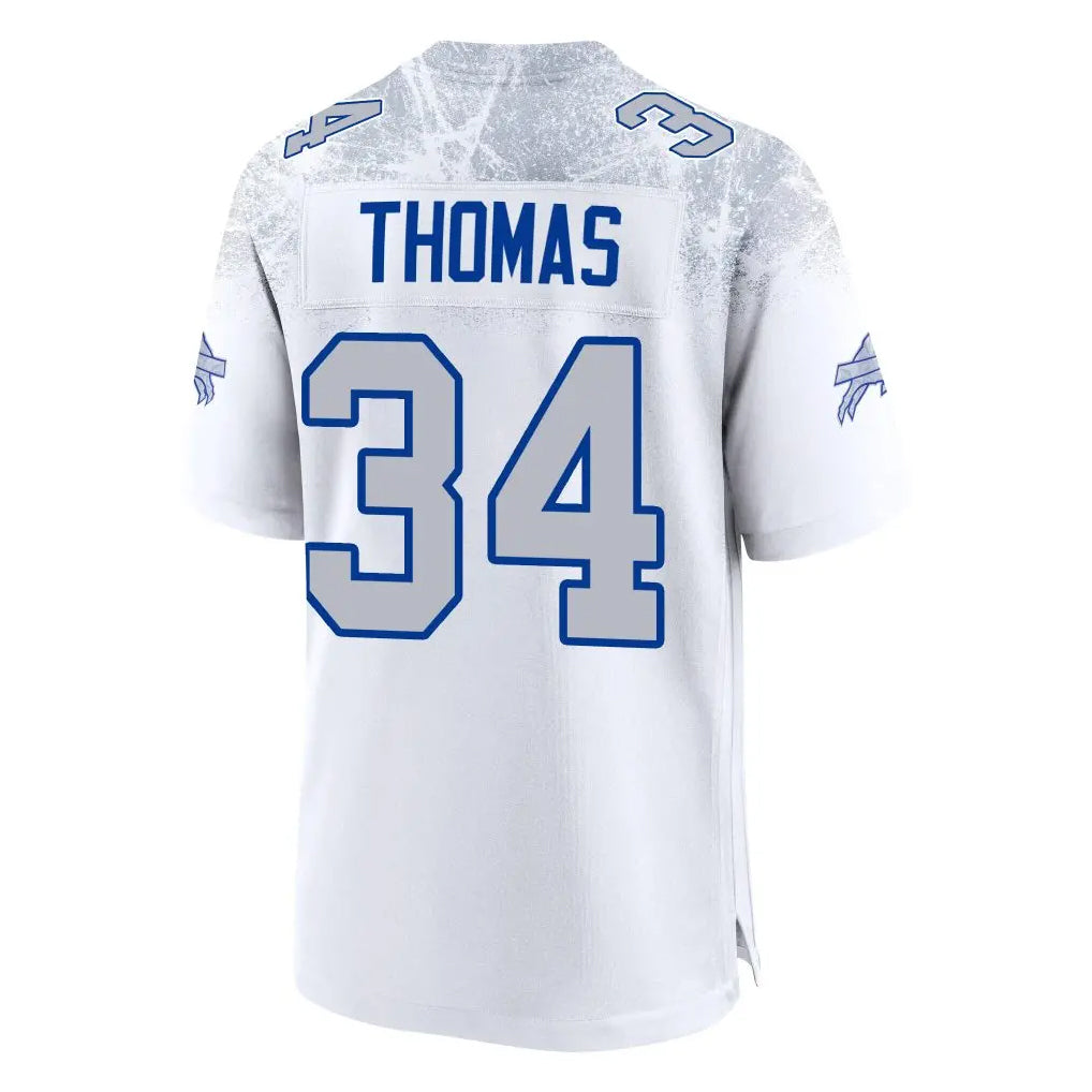 Choea B.Bills #34 Thurman Thomas Player White Rivalries Collection Game Stitched Jerseys