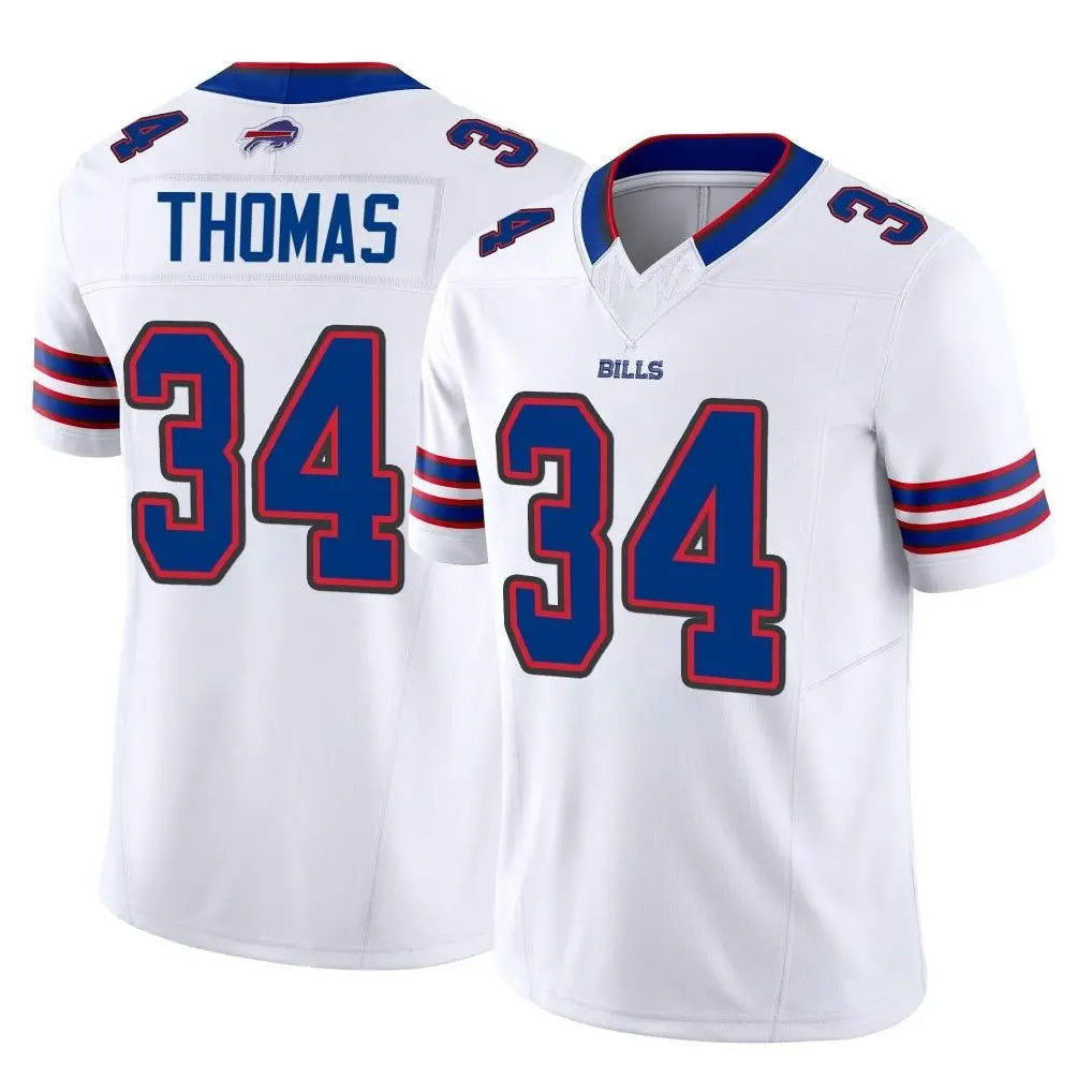 Choea B.Bills #34 Thurman Thomas Player White Vapor F.U.S.E. Limited Home Game Stitched Jerseys