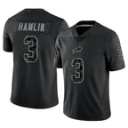 Choea B.Bills #3 Damar Hamlin Player Black RFLCTV Limited Stitched Jerseys