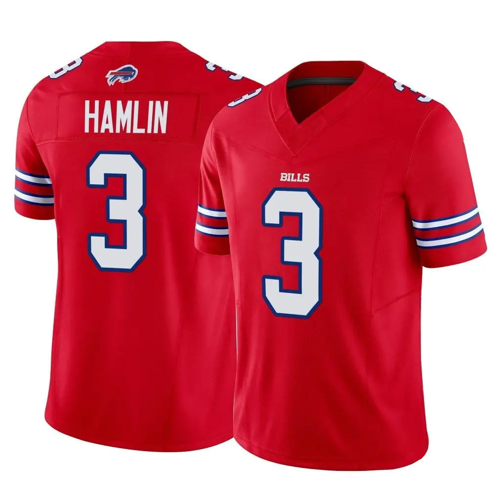 Choea B.Bills #3 Damar Hamlin Player Red Vapor F.U.S.E. Jersey Limited Home Game Stitched Jerseys