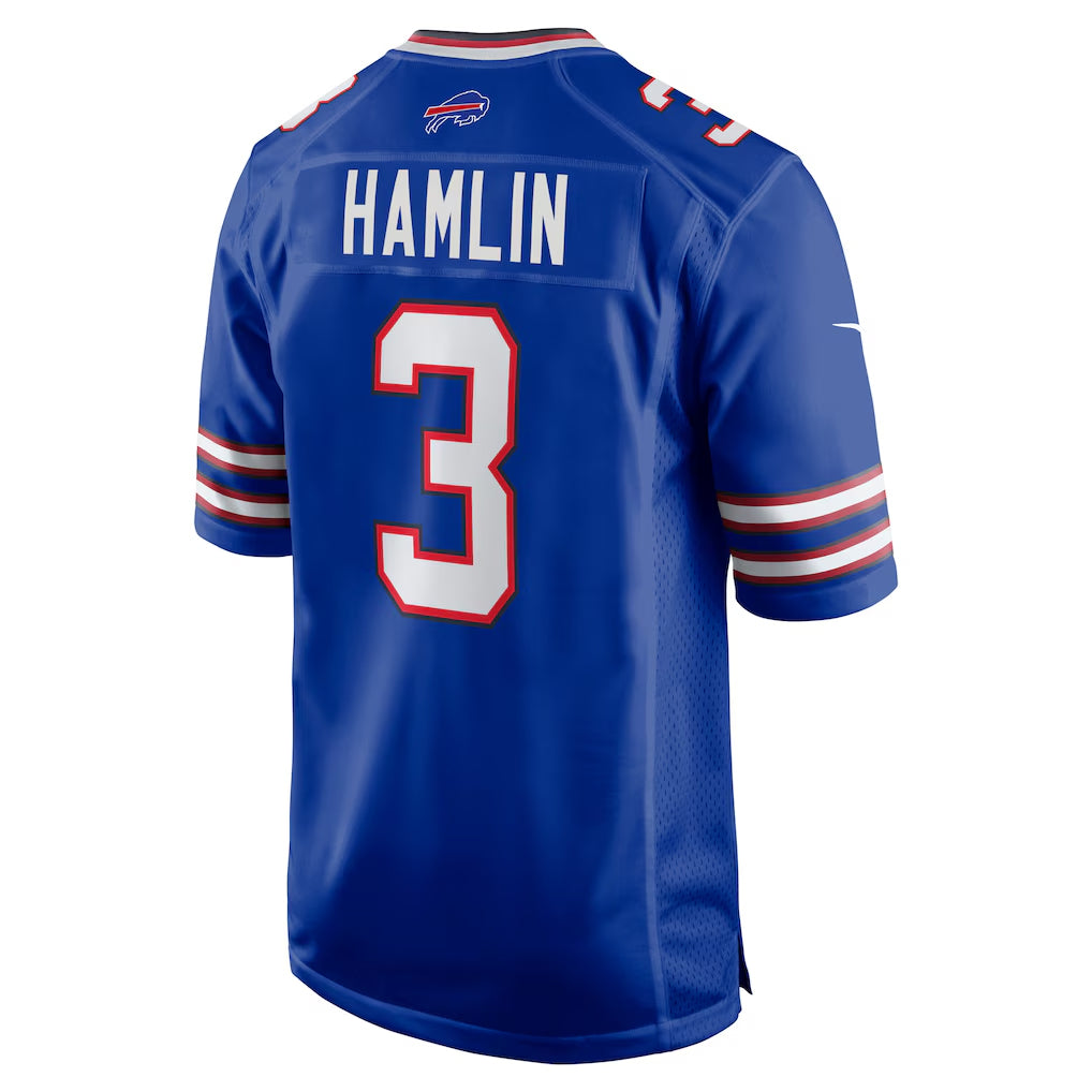Choea B.Bills #3 Damar Hamlin Player Royal Home Game Stitched Jerseys