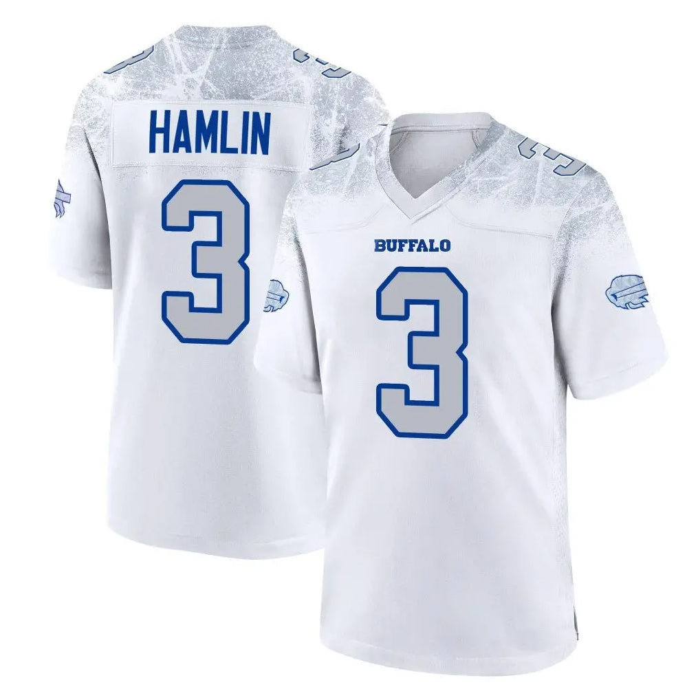Choea B.Bills #3 Damar Hamlin Player White Rivalries Collection Home Game Stitched Jerseys