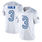 Choea B.Bills #3 Damar Hamlin Player White Rivalries Collection Limited Home Game Stitched Jerseys