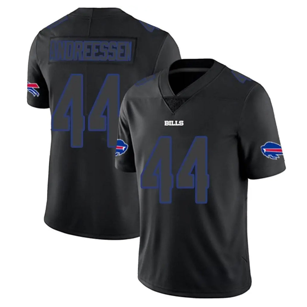 Choea B.Bills #44 Joe Andreessen Player Black Impact Limited Home Game Stitched Jerseys