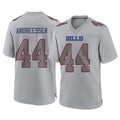 Choea B.Bills #44 Joe Andreessen Player Gray Fashion Home Game Stitched Jerseys