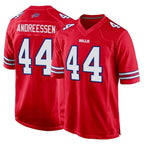 Choea B.Bills #44 Joe Andreessen Player Red Home Game Stitched Jerseys