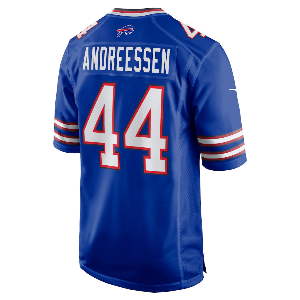 Choea B.Bills #44 Joe Andreessen Player Royal Home Game Stitched Jerseys