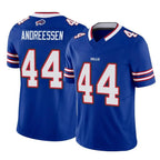 Choea B.Bills #44 Joe Andreessen Player Royal Vapor F.U.S.E. Limited Home Game Stitched Jerseys