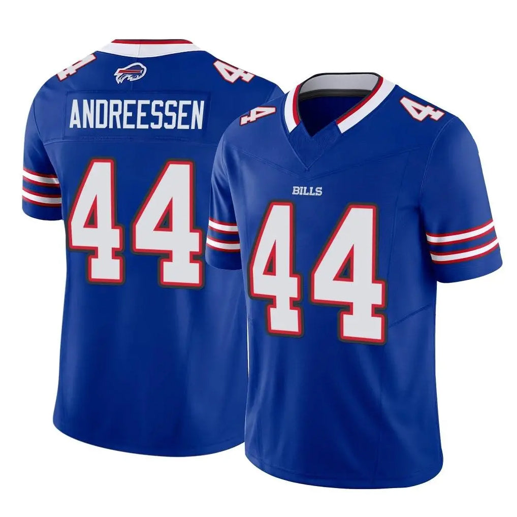 Choea B.Bills #44 Joe Andreessen Player Royal Vapor F.U.S.E. Limited Home Game Stitched Jerseys